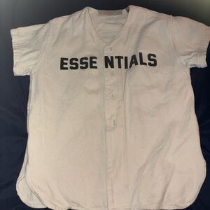 Essentials Cream V-Neck Top